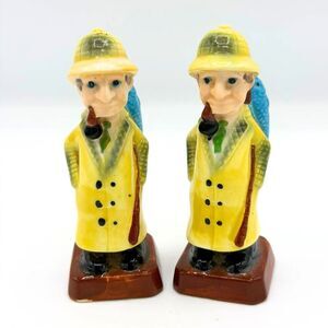 Vintage Fisherman Salt Pepper Shaker Japan Ceramic Nautical Coastal Kitsch Decor